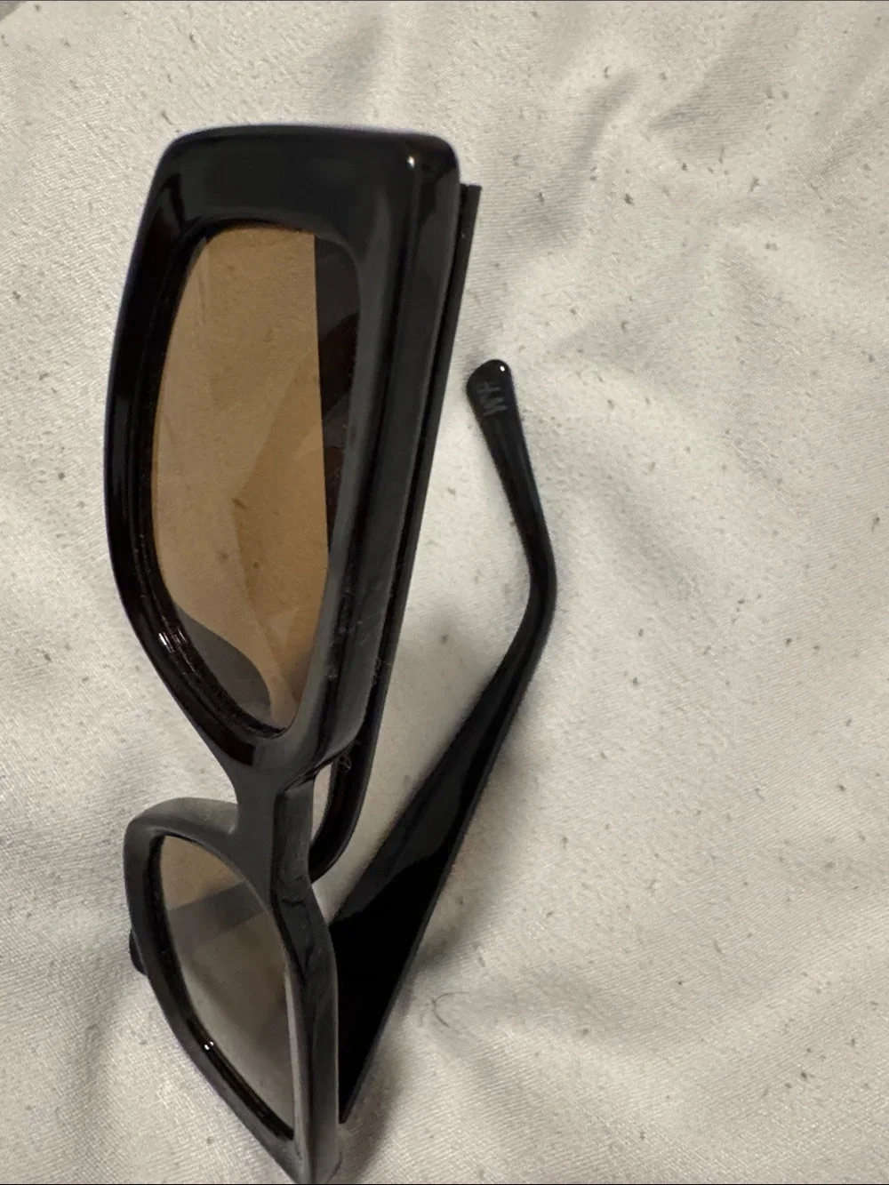 H&M Glossy Black Rectangular Sunglasses